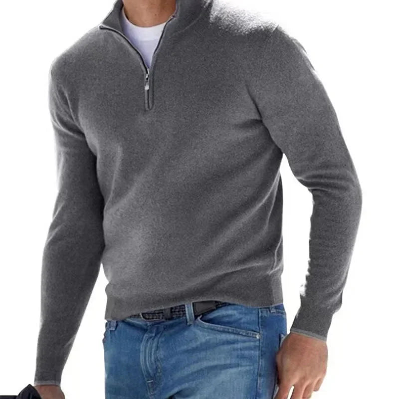 Beeckhoven™ | Casual Heren Trui Met Halve Rits