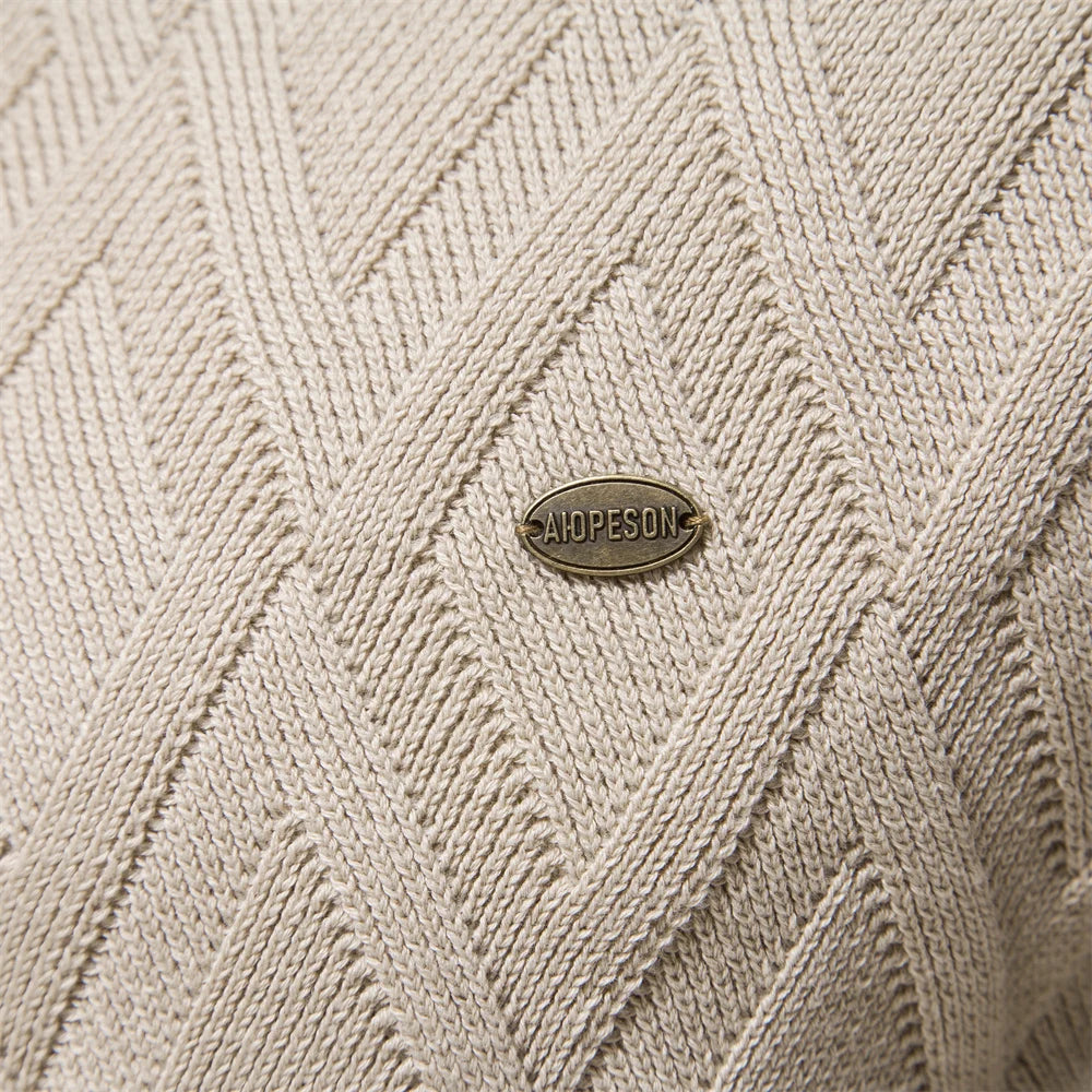 Heren Sweater Met Ruitdesign