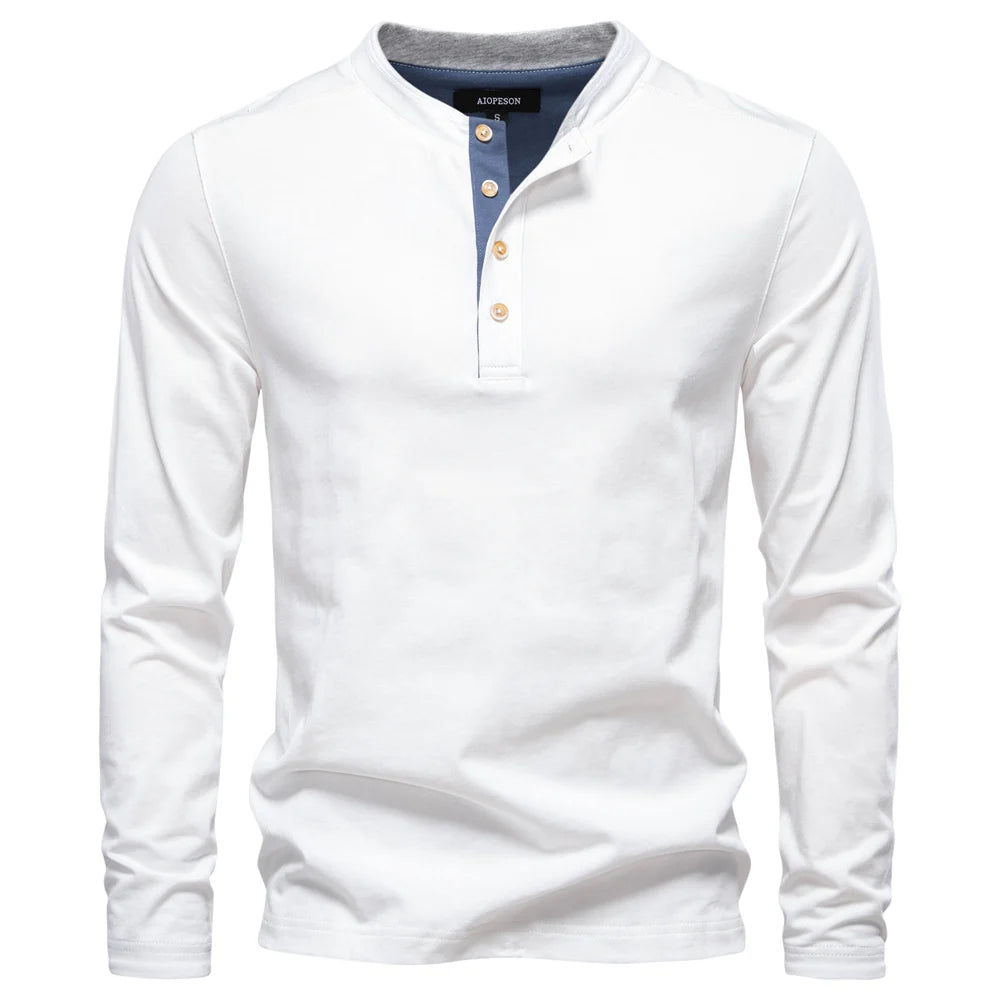 Beeckhoven™ | Henley Heren  Shirt Met Lange Mouwen