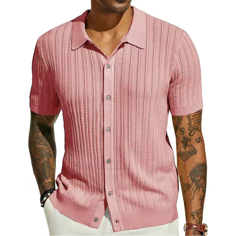 Beeckhoven™ | Luchtig Gebreid Zomershirt Met Knopen