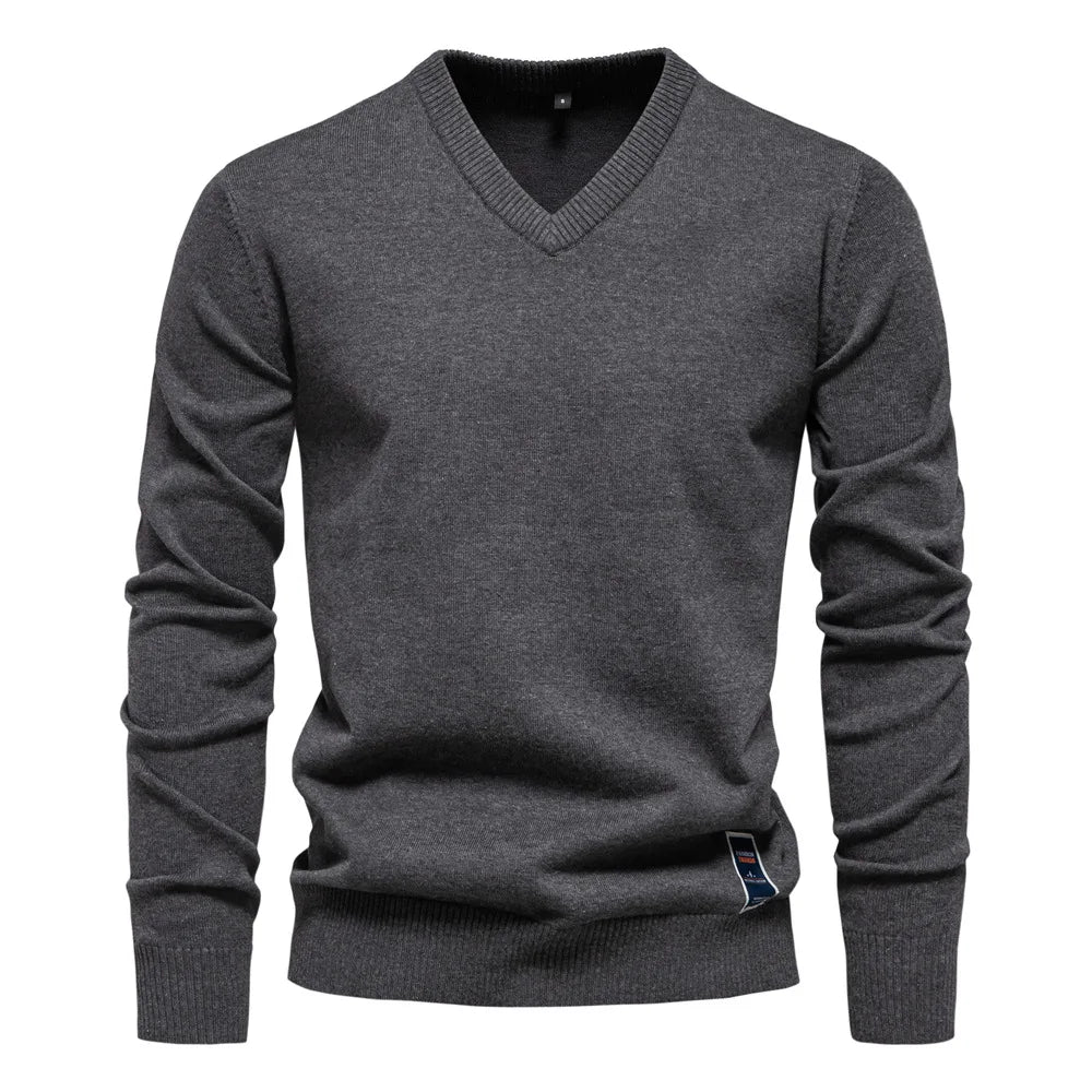 Beeckhoven™ | Katoenen V-Hals Heren Sweater