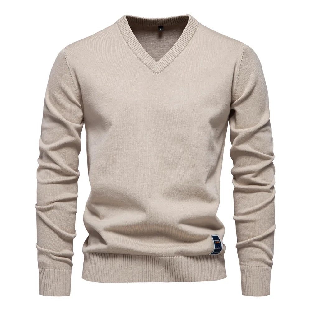 Beeckhoven™ | Katoenen V-Hals Heren Sweater