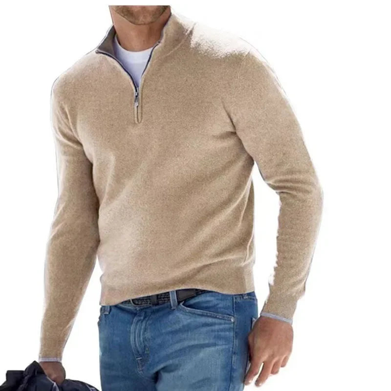 Beeckhoven™ | Casual Heren Trui Met Halve Rits