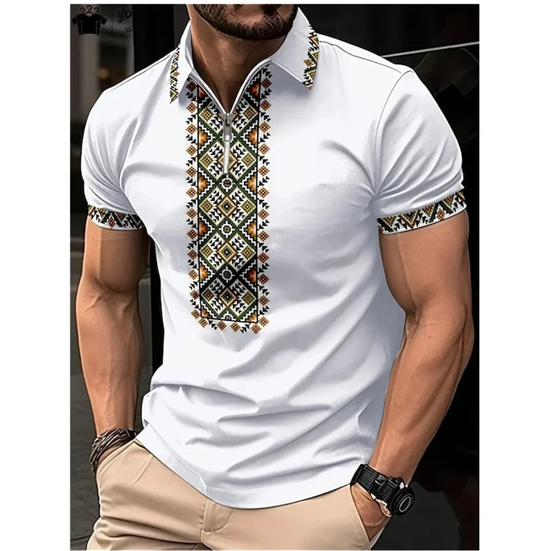 Beeckhoven™ | Heren Polo Met Etnische Stijl