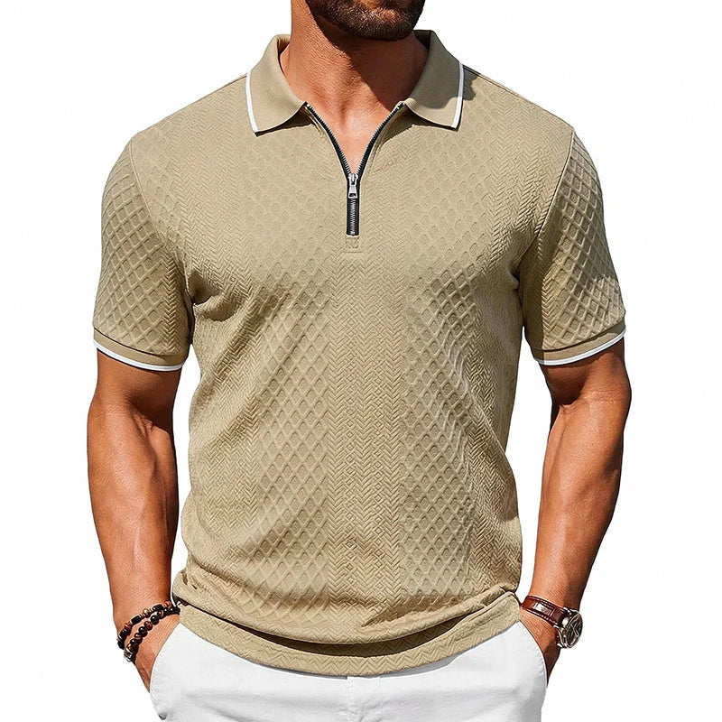 Beeckhoven™ | Heren Textuurpolo Met Rits
