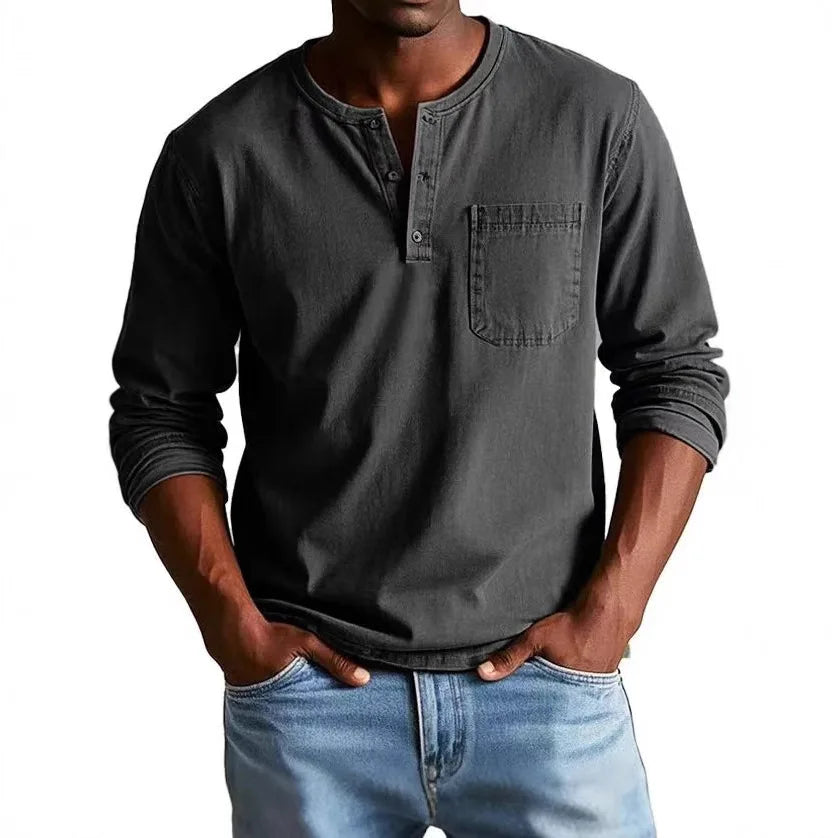 Beeckhoven™ | Heren Casual Henley Longsleeve