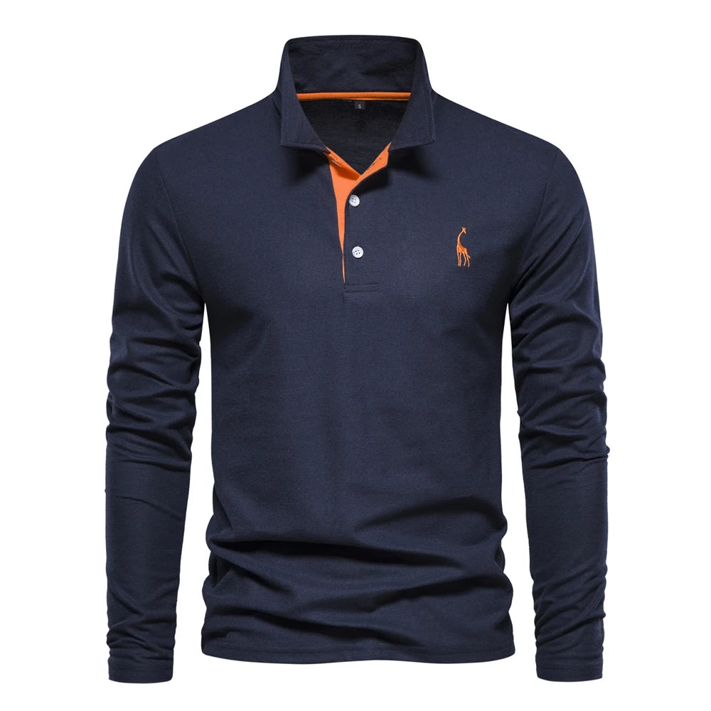 Beeckhoven™ | Casual Mannen Poloshirt Met Lange Mouwen