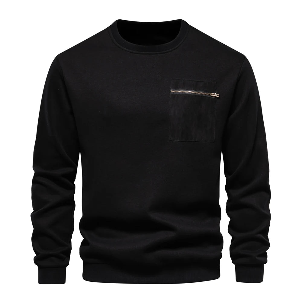Beeckhoven™ | Katoenen Heren Sweatshirt Met Borstzakje