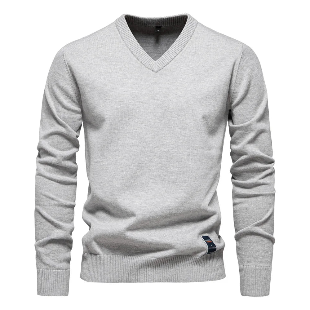 Beeckhoven™ | Katoenen V-Hals Heren Sweater