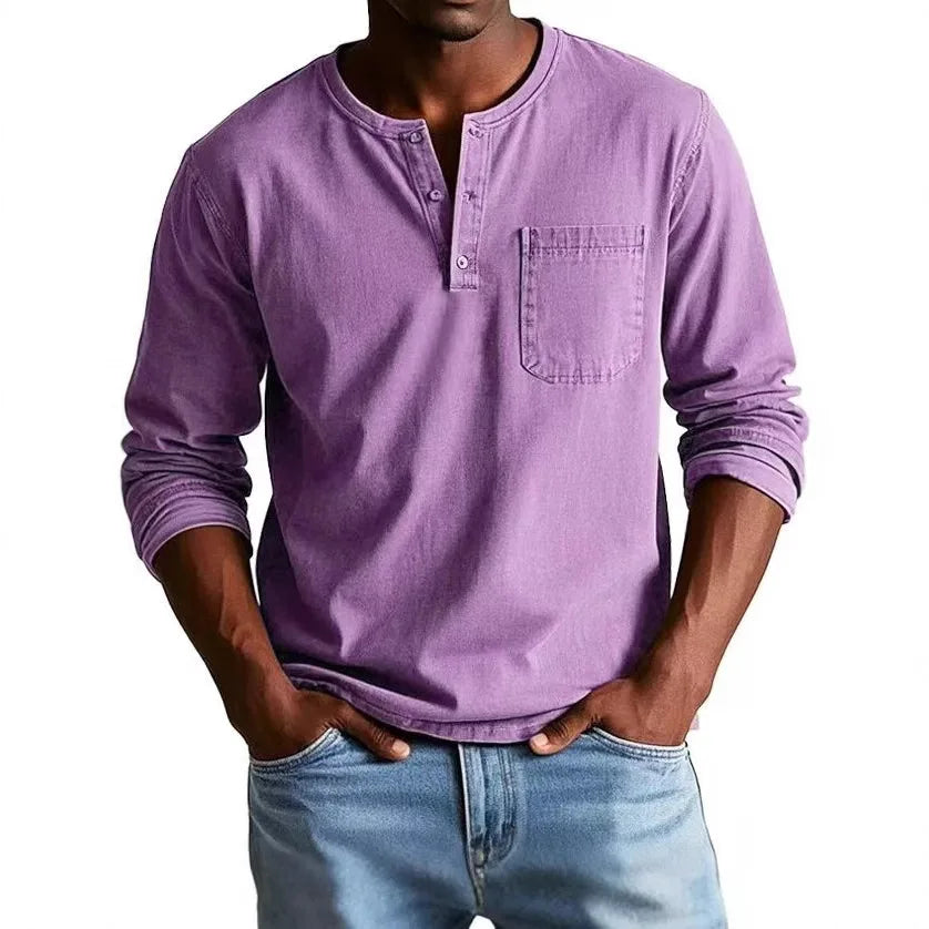 Beeckhoven™ | Heren Casual Henley Longsleeve
