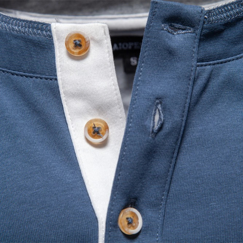 Beeckhoven™ | Henley Heren  Shirt Met Lange Mouwen