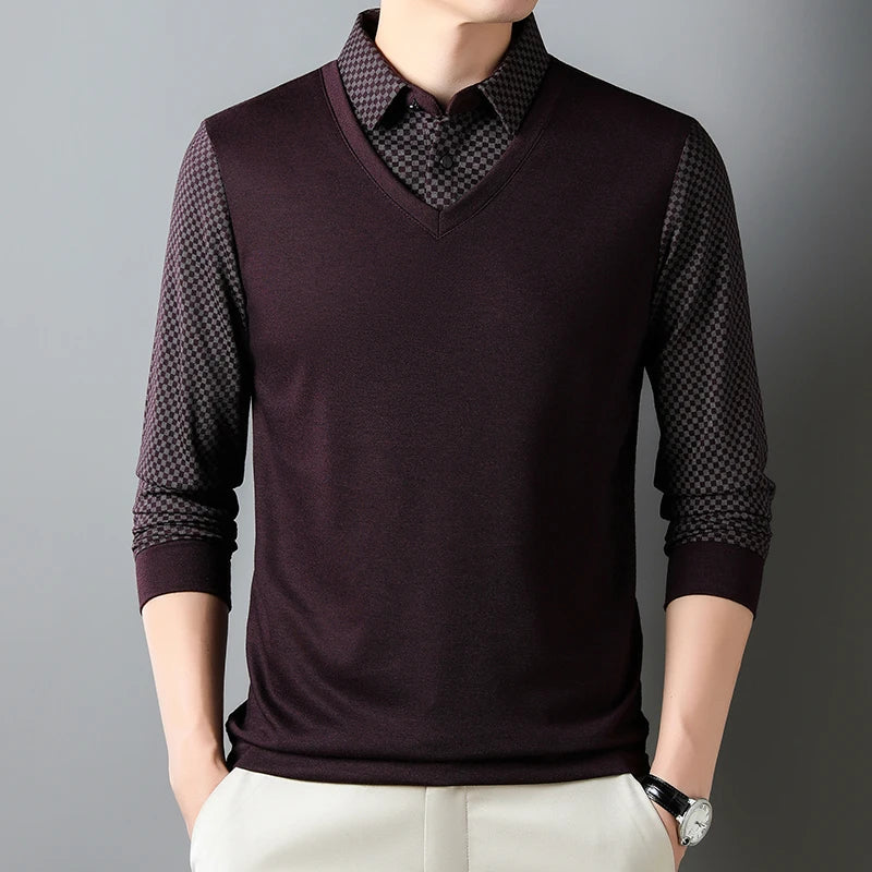 Beeckhoven™ | 2-in-1 Geruite Pullover Met Overhemdkraag