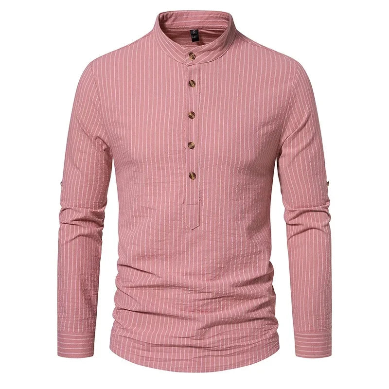 Beeckhoven™ | Casual Gestreept Shirt Met Knopen