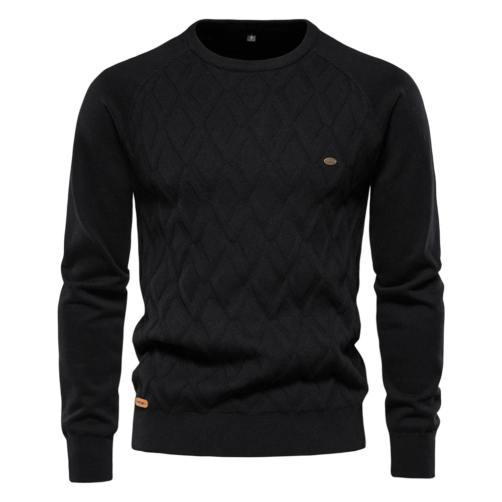 Heren Sweater Met Ruitdesign