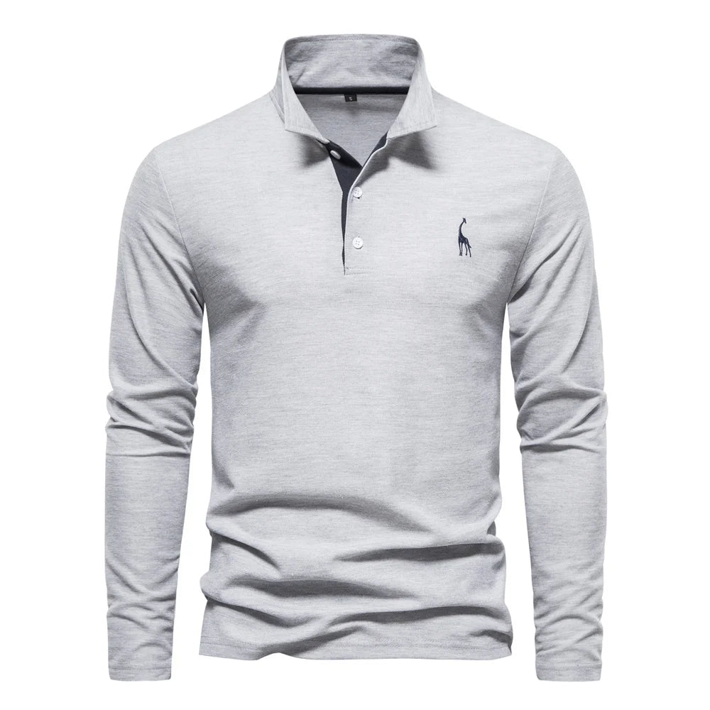 Beeckhoven™ | Casual Mannen Poloshirt Met Lange Mouwen