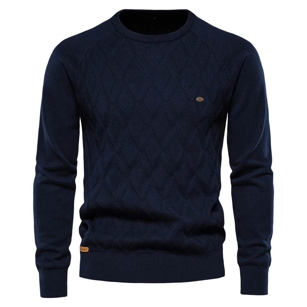Heren Sweater Met Ruitdesign