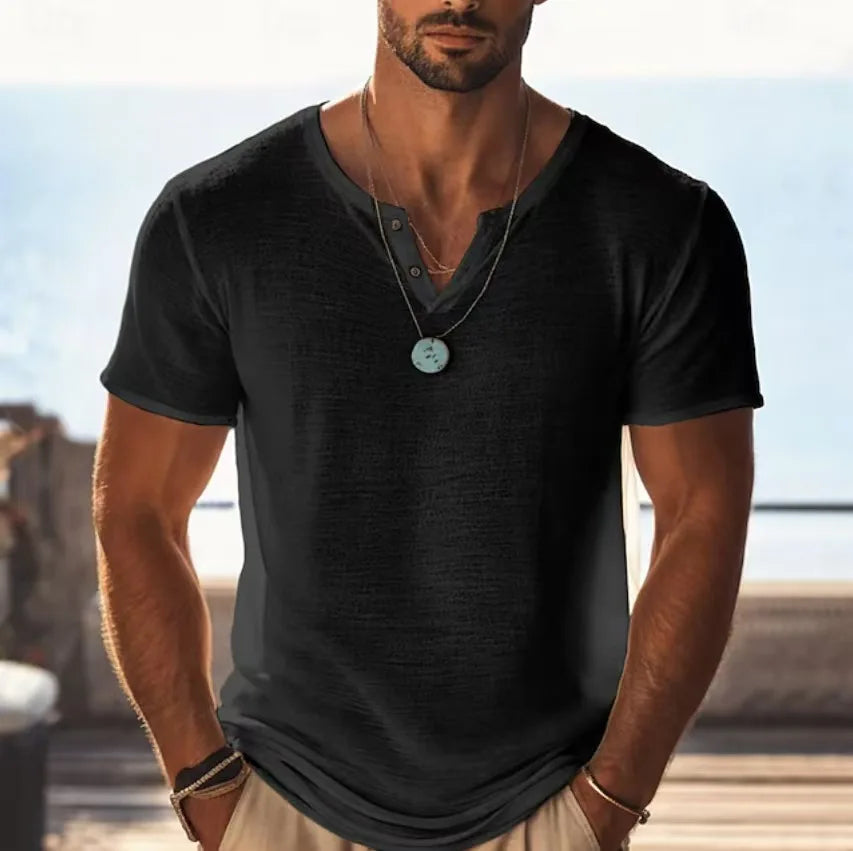Beeckhoven™ | Luchtig Heren Shirt met V-hals