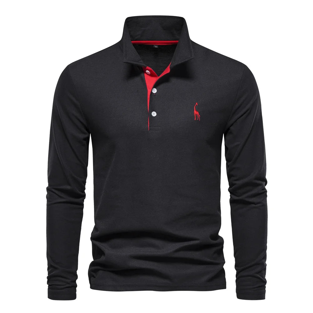 Beeckhoven™ | Casual Mannen Poloshirt Met Lange Mouwen