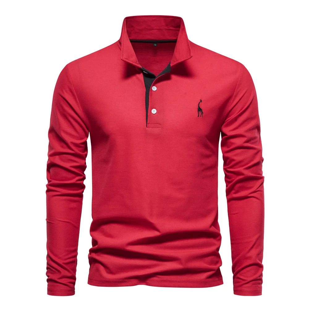 Beeckhoven™ | Casual Mannen Poloshirt Met Lange Mouwen