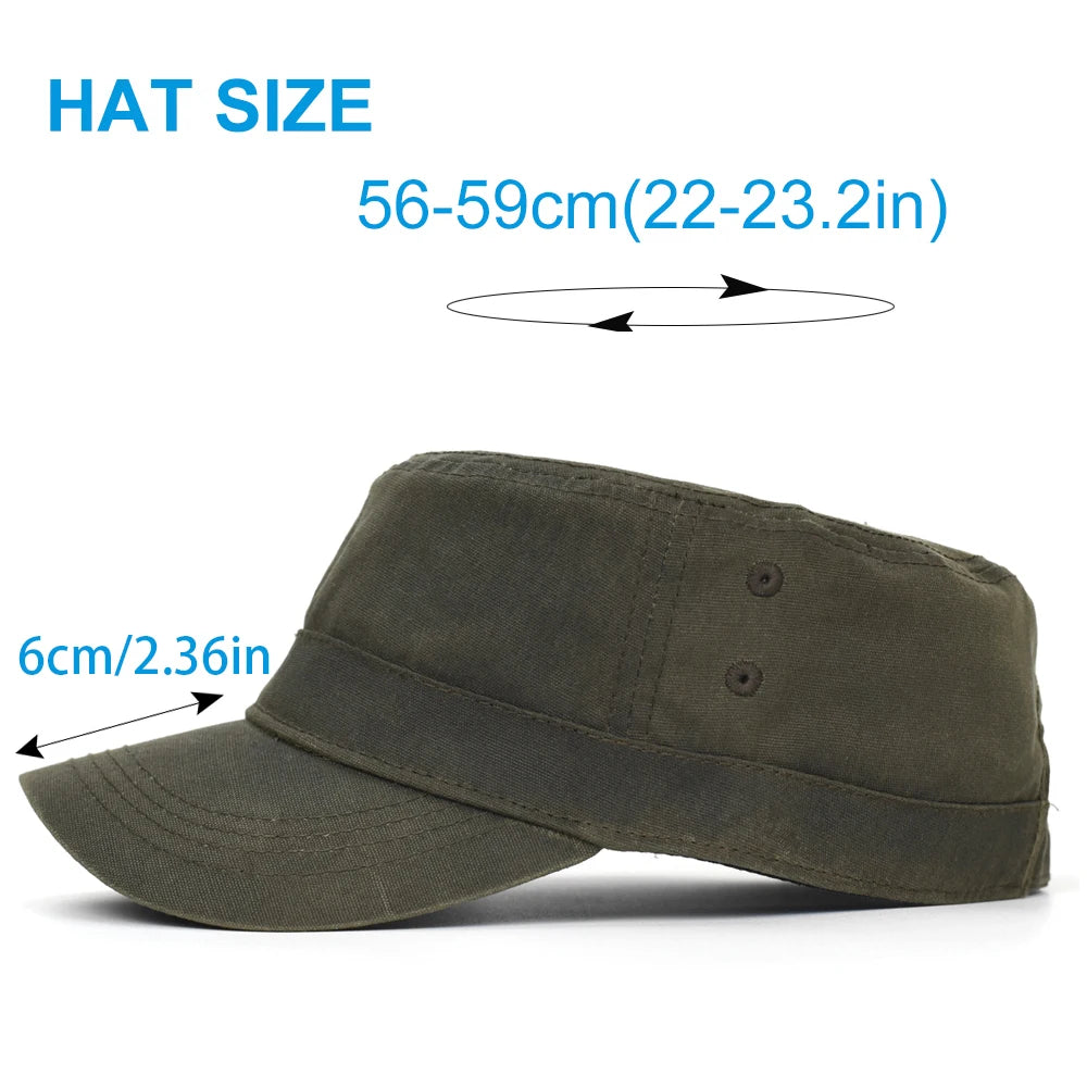 Casquette Vintage à Couronne Haute en Canvas Ciré