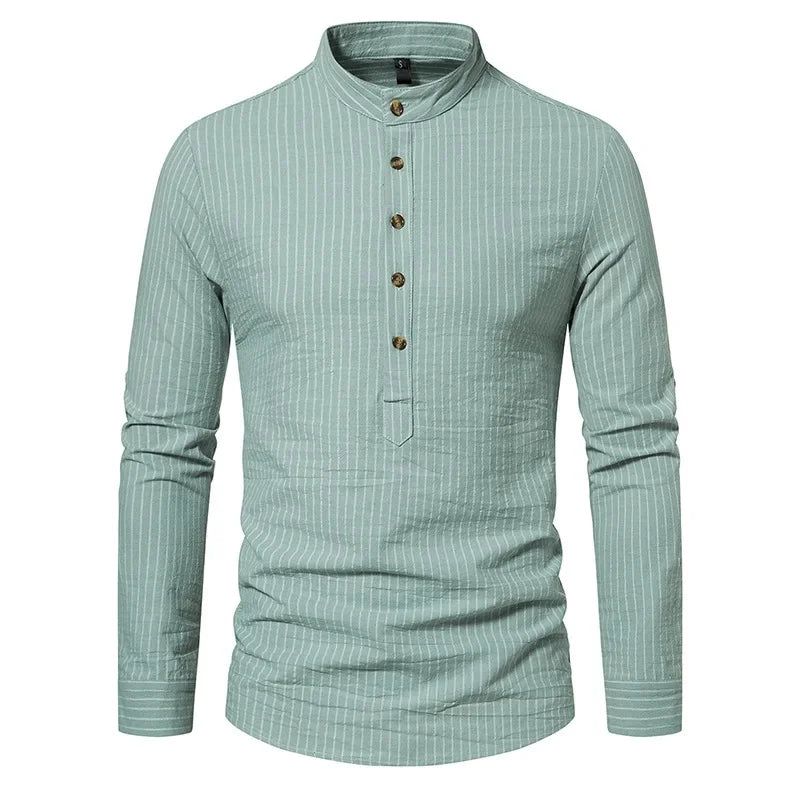 Beeckhoven™ | Casual Gestreept Shirt Met Knopen