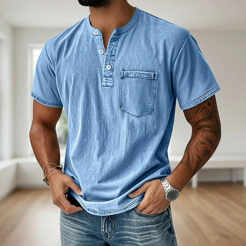 Beeckhoven™ | Vintage Mannen Shirt Met Borstzakje