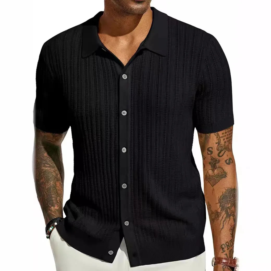 Beeckhoven™ | Luchtig Gebreid Zomershirt Met Knopen