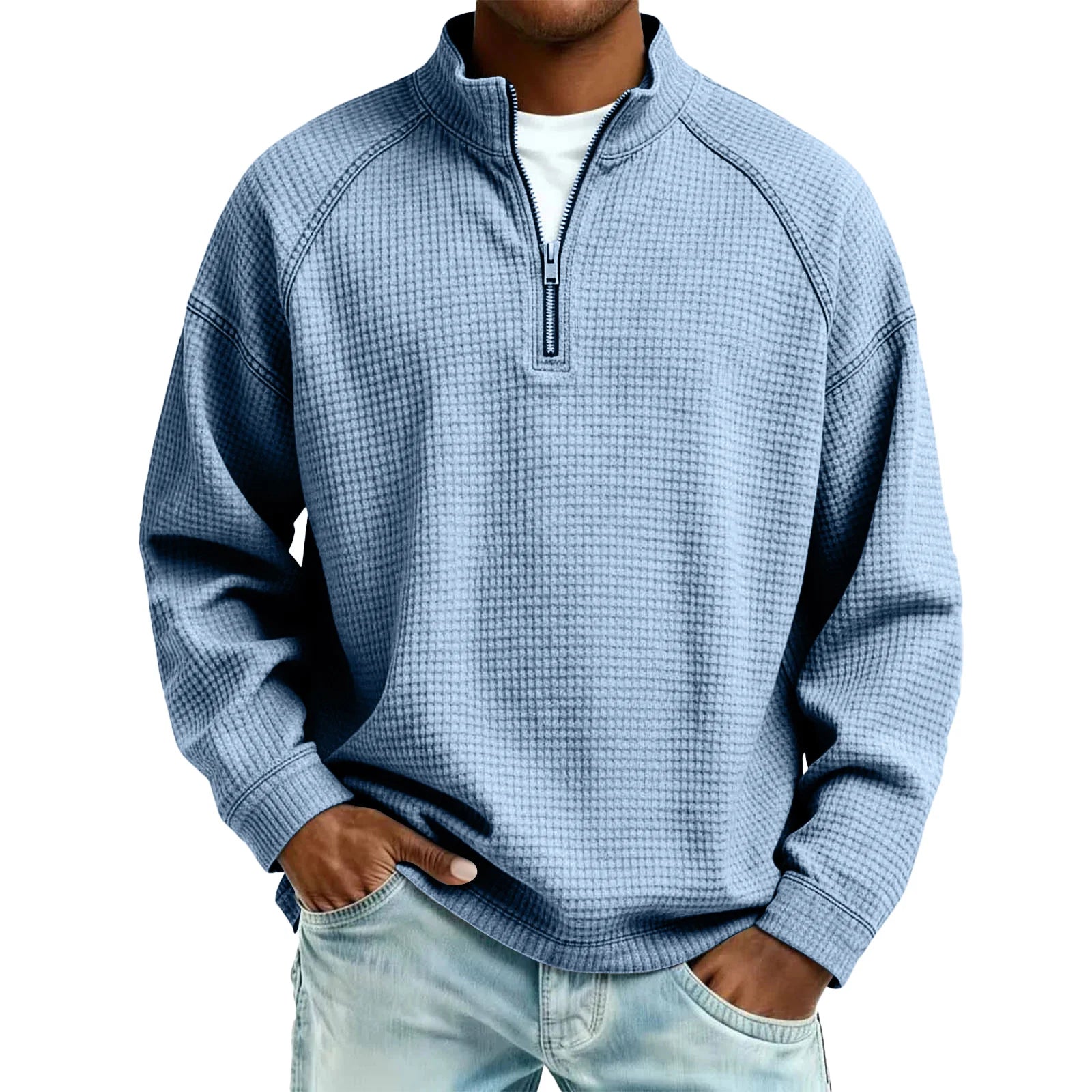 Beeckhoven™ | Wafelgebreid Mannen Sweatshirt