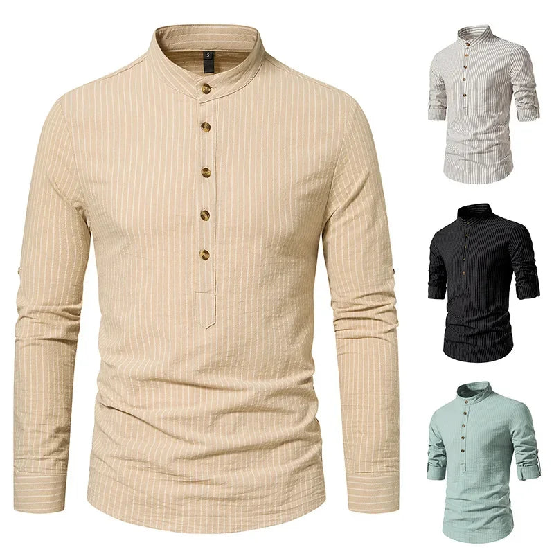 Beeckhoven™ | Casual Gestreept Shirt Met Knopen