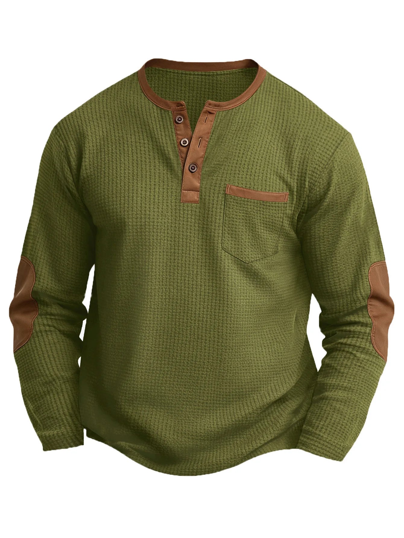 Beeckhoven™ | Casual Wafelstructuur Henley Trui