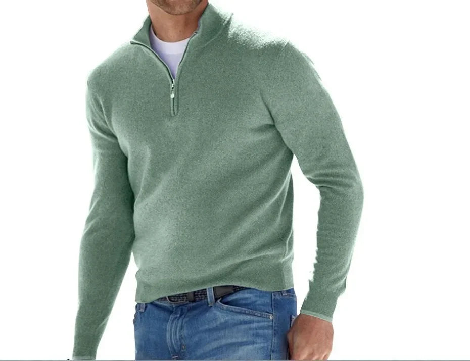 Beeckhoven™ | Casual Heren Trui Met Halve Rits