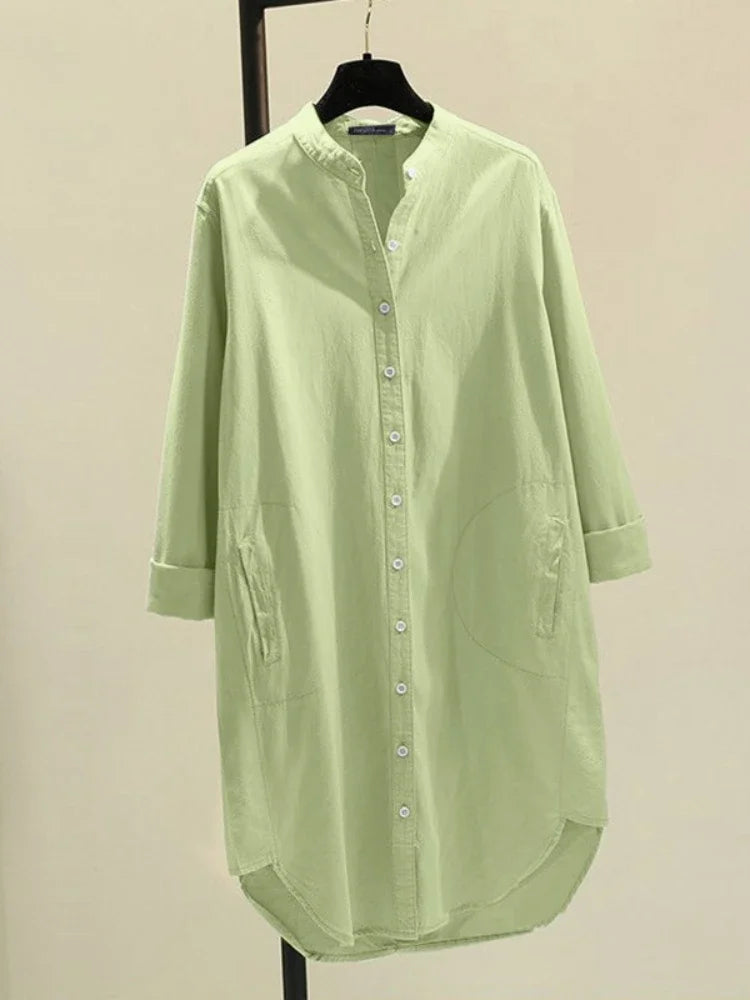 Beeckhoven™ | Elegante Halflange Damesblouse met Knoopsluiting