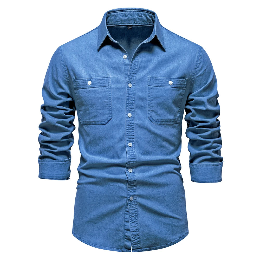Beeckhoven™ | Hoogwaardig Denim Heren Overhemd
