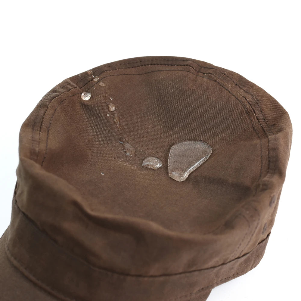 Casquette Vintage à Couronne Haute en Canvas Ciré