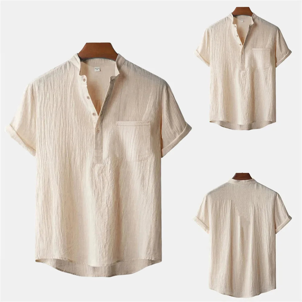 Beeckhoven™ | Zomer Katoen-Linnen Heren Shirt