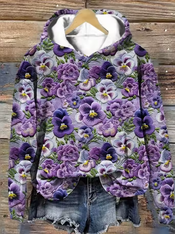 Beeckhoven™ | Elegante Viooltjes Hoodie