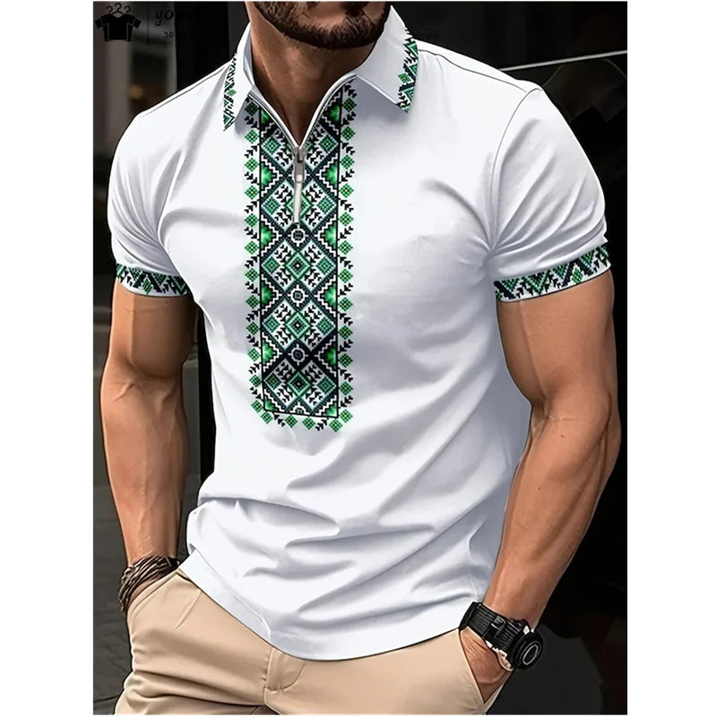 Beeckhoven™ | Heren Polo Met Etnische Stijl