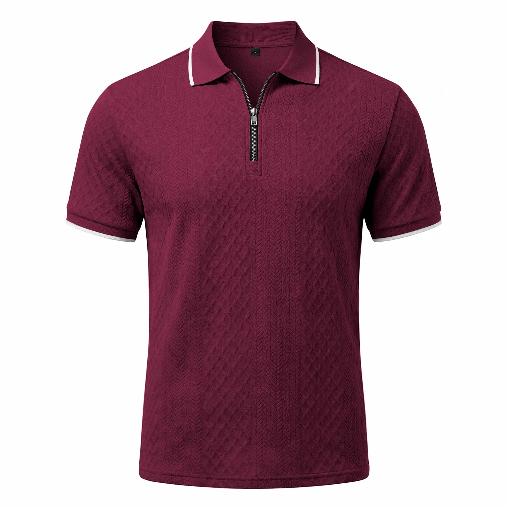 Beeckhoven™ | Heren Textuurpolo Met Rits