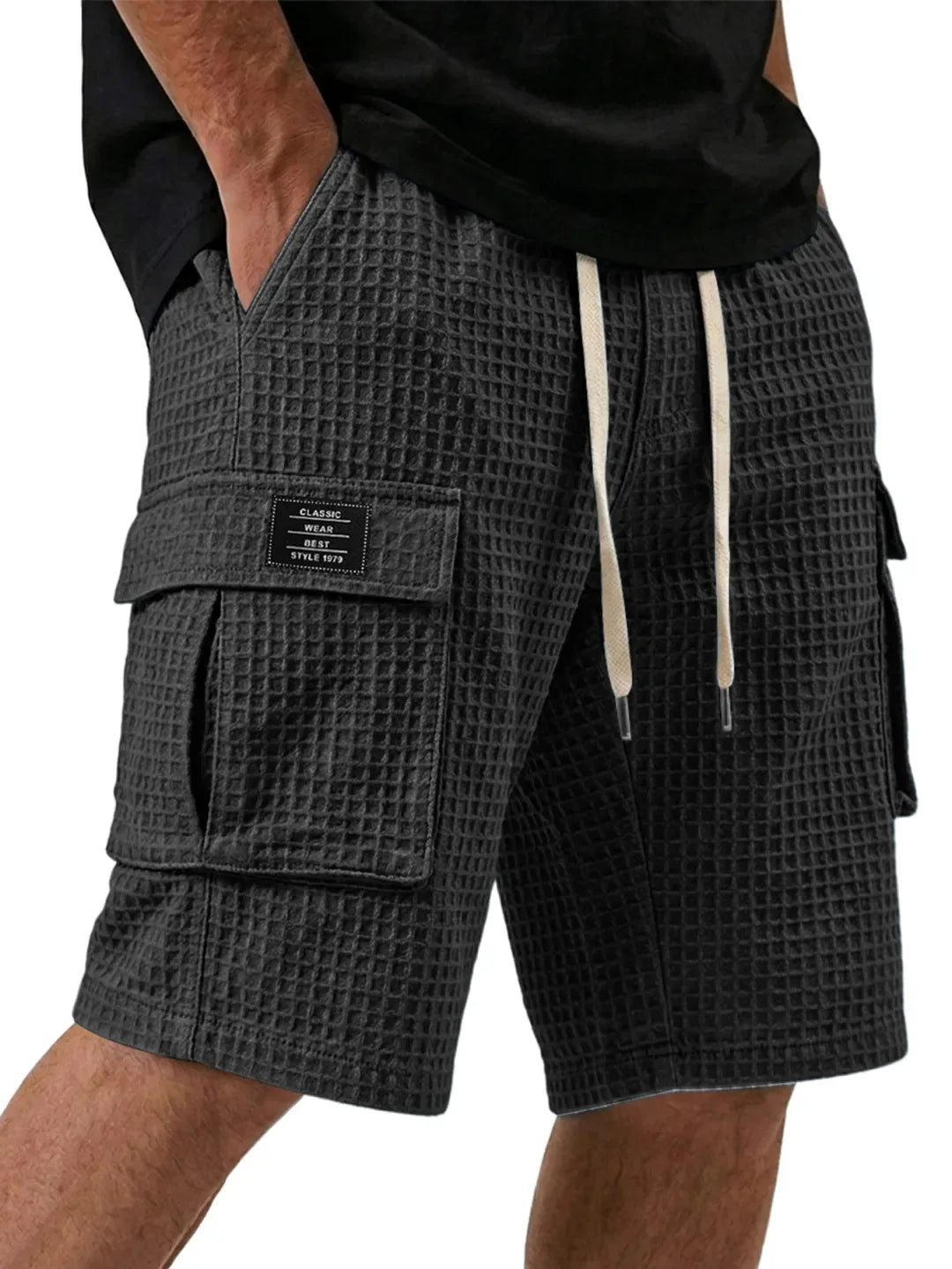 Beeckhoven™ | Casual Short Met Wafelpatroon