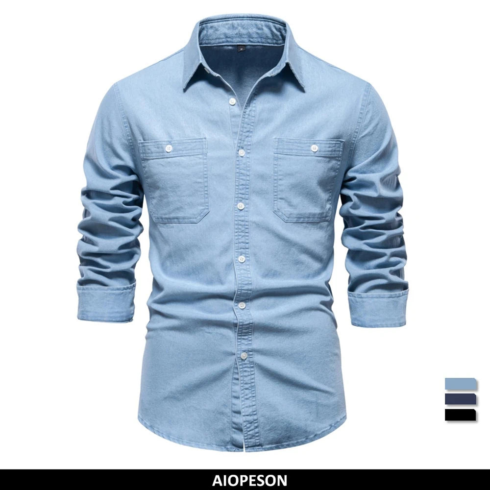 Beeckhoven™ | Hoogwaardig Denim Heren Overhemd
