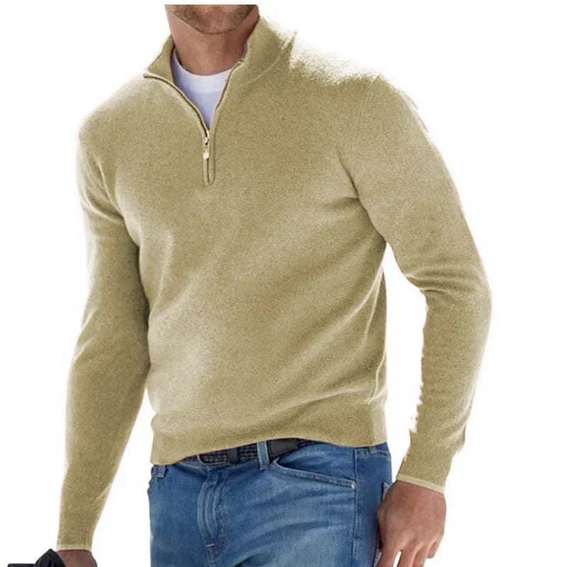 Beeckhoven™ | Casual Heren Trui Met Halve Rits