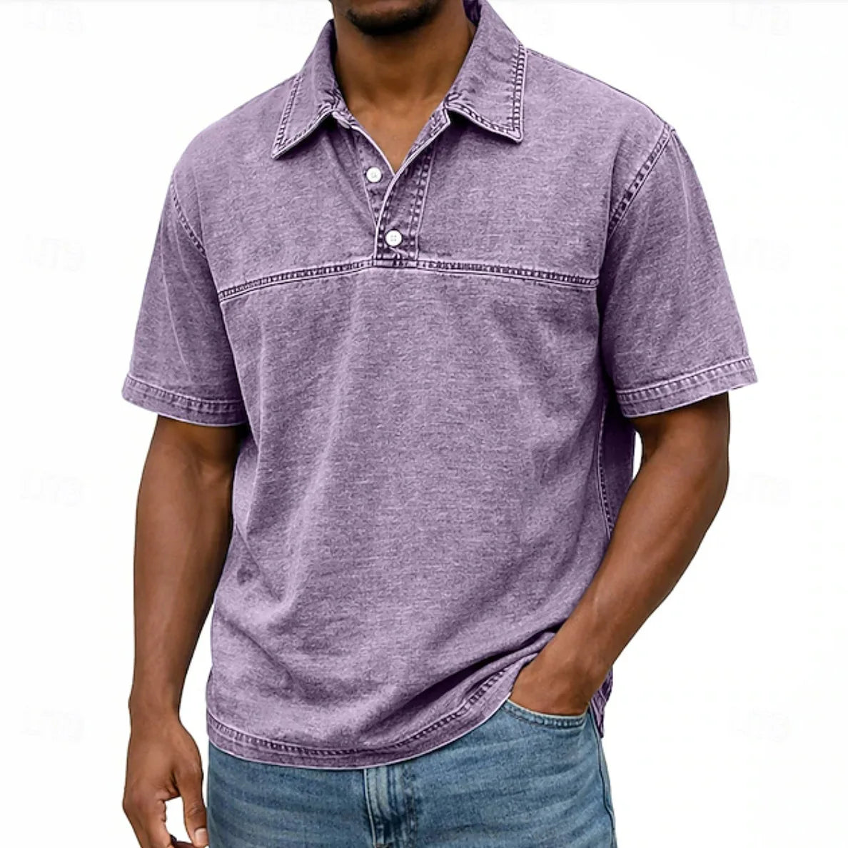 Beeckhoven™ | Vintage Gewassen Zomer Shirt Met Knopen