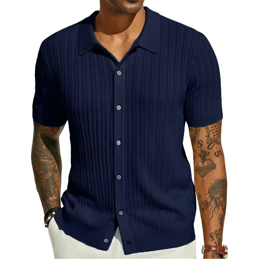 Beeckhoven™ | Luchtig Gebreid Zomershirt Met Knopen