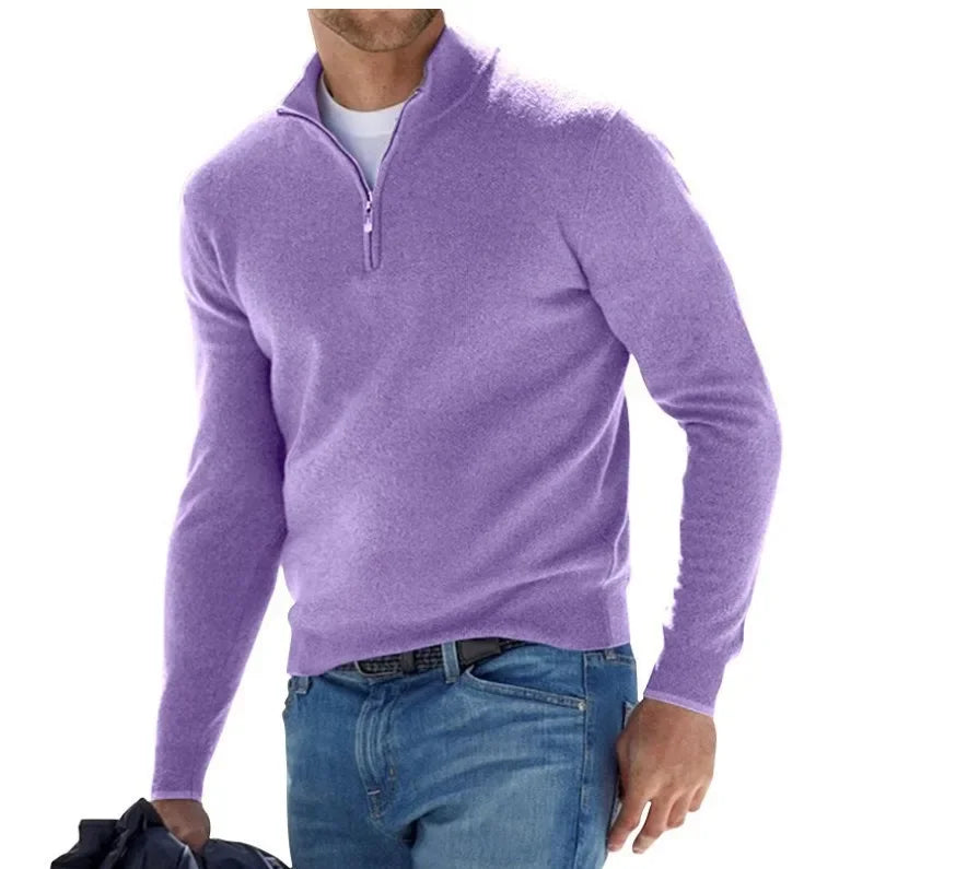 Beeckhoven™ | Casual Heren Trui Met Halve Rits