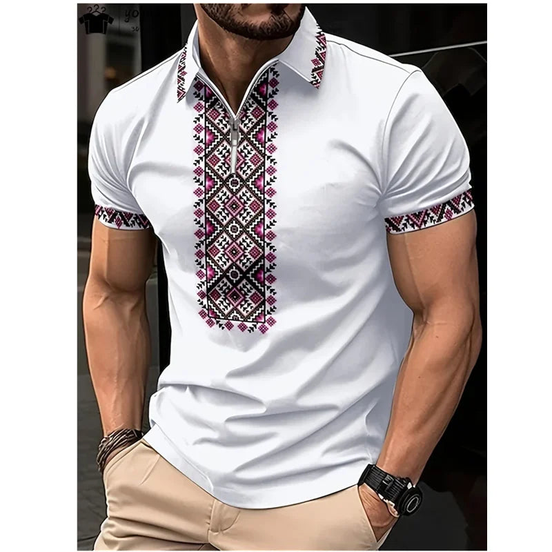 Beeckhoven™ | Heren Polo Met Etnische Stijl