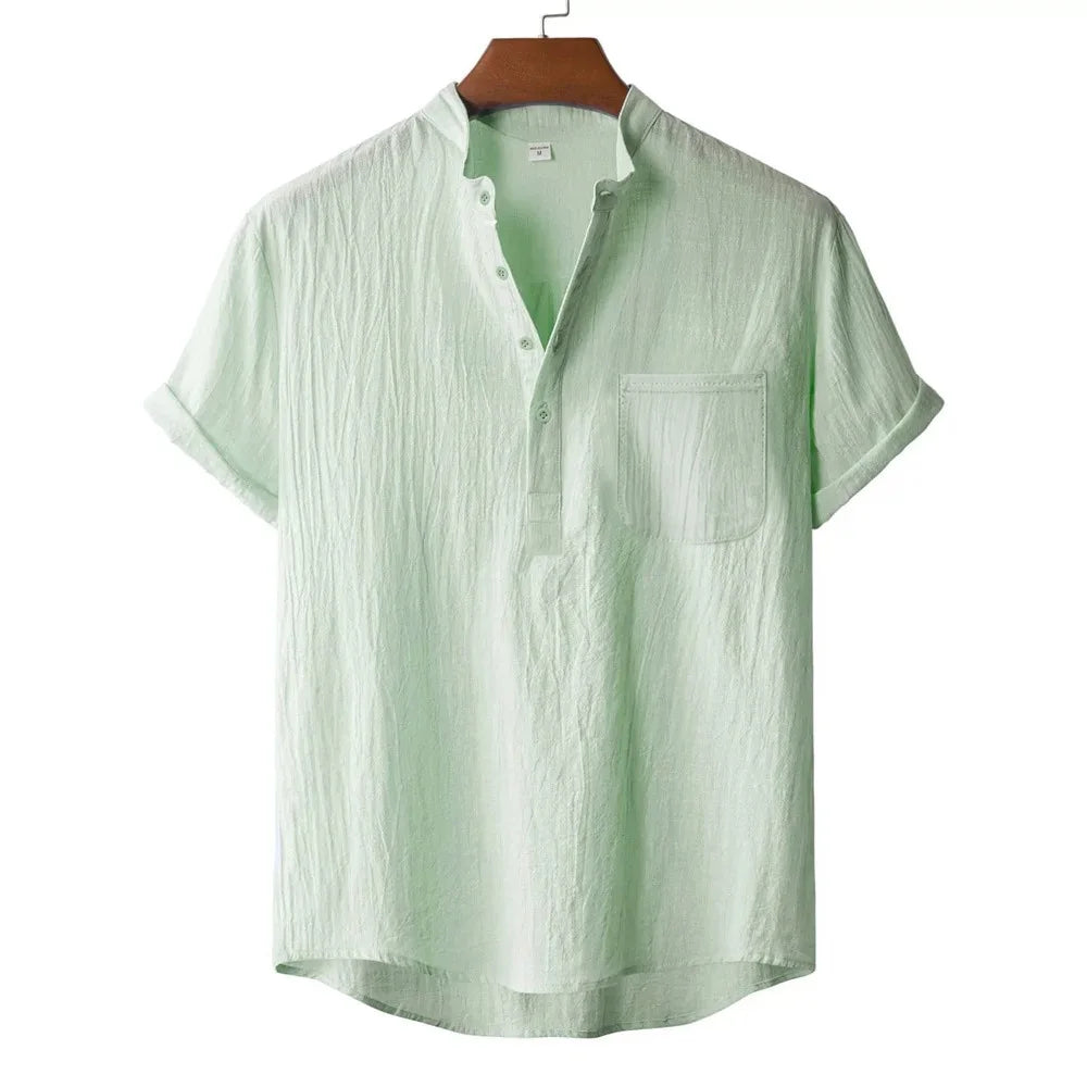 Beeckhoven™ | Zomer Katoen-Linnen Heren Shirt
