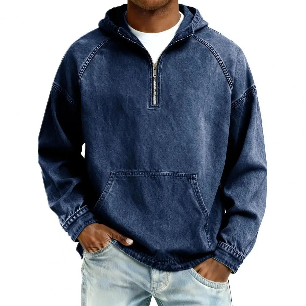 Beeckhoven™ | Tijdloos Denim Shirt Met Lange Mouwen & Capuchon