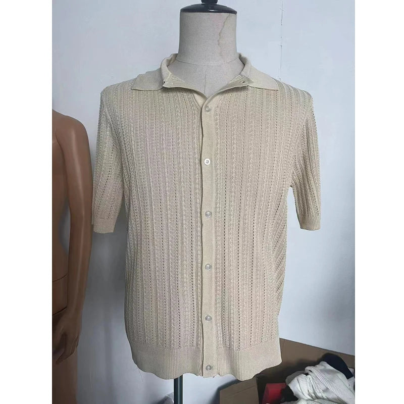 Beeckhoven™ | Luchtig Gebreid Zomershirt Met Knopen