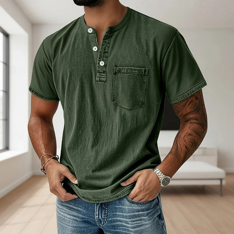 Beeckhoven™ | Vintage Mannen Shirt Met Borstzakje