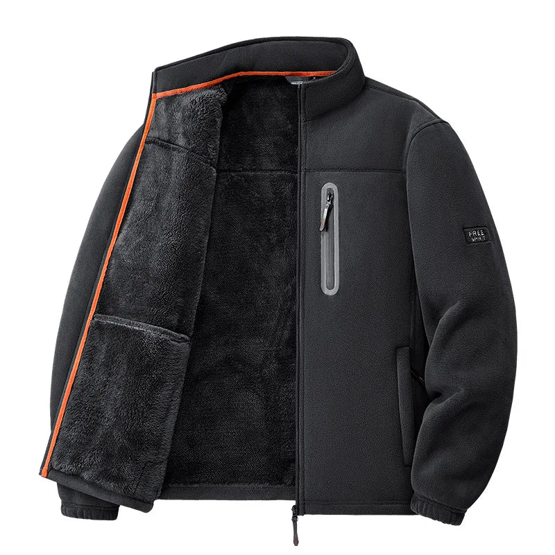 jjqnkjxc Cl_aas heren jas met capuchon dikke fleece voering
